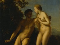 GG 332  GG 332, Adriaen van der Werff (1659-1722), Adam und Eva, Eichenholz, 82,8 x 39,9 cm : Personen